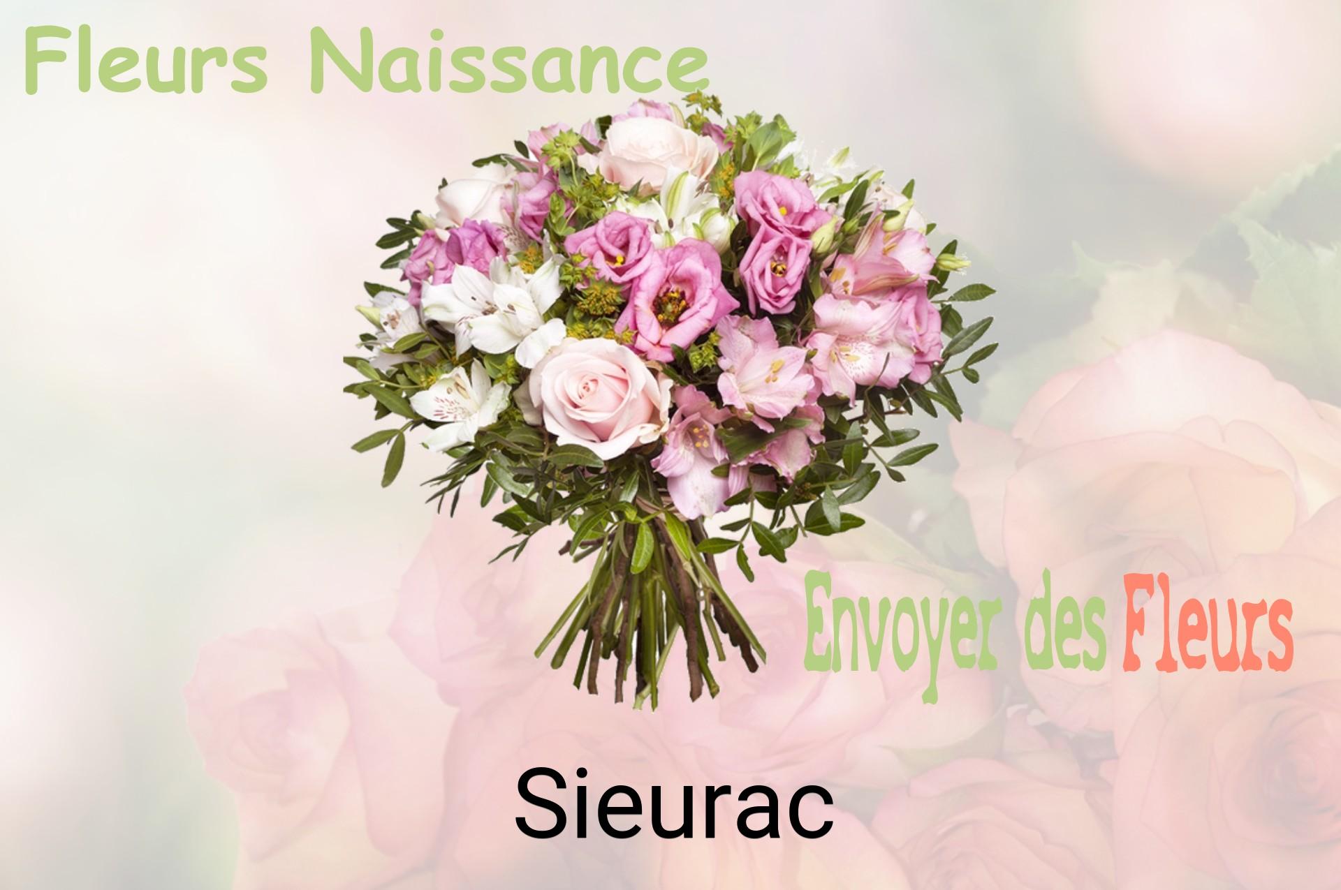Bouquet de fleurs de naissance livré à Sieurac